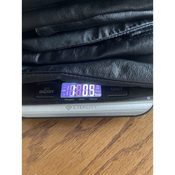 Vintage Newport News Genuine Black Leather Dress Sz 12 Biker Grunge Goth - Picture 14 of 14